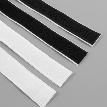 A set of adhesive -based Velcro, 20 mm × 23 ± 1 cm, 2 pcs, black/white color-1