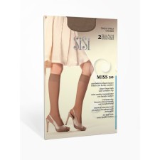 Синтетические гольфы Sisi Miss 40, размер единый, цвет miele, 2 пары
