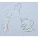 Blanket "Elephant", size 90x120 cm, blue color