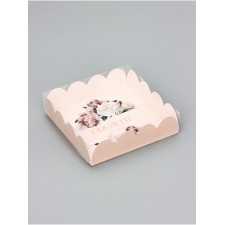 Cookie box, confectionery packaging, present for you ”, 12 x 12 x 3 cm