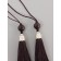 Decor for creativity Textile "Brush with a bead" Brown set 2 pcs 10x1 cm