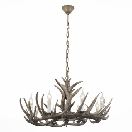 Suspended chandelier ST LUCE. SL154.703.08. Corna. 8x40 watts, E14, 80x80x37 cm, gray color-2