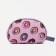 Road cosmetic bag on a zipper, with a handle, pink color