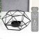 Summary metal per 1 candle "hexagon" black 12x13.5x6 cm