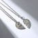 Kulons "Demetrons" Best Friends, Heart, Color Black Silver, 45 cm