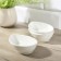 A set of ceramic salads "drop", 3 items, 13 × 8.5 cm, white color