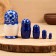 Matryoshka 5 puppet "Nina" blue, 13cm, manual painting.