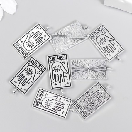 Decor for creativity Metal "Token - Luck" silver 2.5x1.4 cm-2