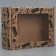 Box a gift team with a window, packaging, “best”, brown, 27x10x21 cm