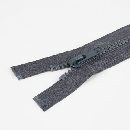 Lightning "Tractor", No. 5, detachable, automatic lock, 30 cm, dark gray color-1