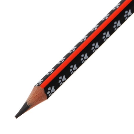 Chernographic pencil with an eraser, the NV body is triangular sharpened, in a tube, mix-5
