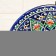 Plate of the Rishtan ceramics "Flowers", D = 25 cm, ceramics, blue