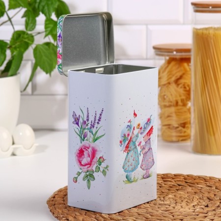 Bank with a cover for bulk products "Provence Spring", 2.7 l, h = 21.5 cm-2