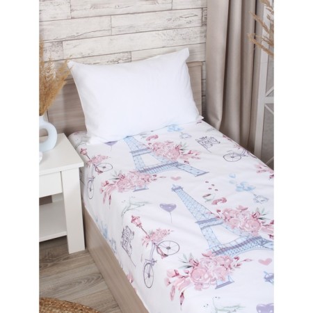 Children's sheet "Parisian", size 90x200 cm-3