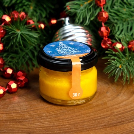 Honey mousse "Happy New Year and Merry Christmas!", With an orange zest, 30 g-1