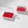 The case is plastic for the “chest” set, 6.5 × 4.5, red insert