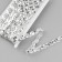 Decorative braid with sequins, 15 mm, 9.1 ± 0.5 m, silver color
