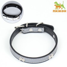 A collar with bones reflective, 37 x 1.3 cm, Osh 26-33, black