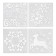 New Year's spray - hooky snowflakes, with stencils, white color, for the New Year