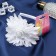 Hair cap "Baby" lush flower, 0.9 cm, white