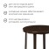 Round table, 90x90x75 cm, brown color