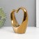 Ceramics candlestick for 1 candle "Heart" d = 4 cm gold 14.5x6x17 cm