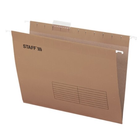 A4 hanging folders (350x240 mm) up to 80 l., Set 10 pcs., Craft cardboard, Staff, 270932