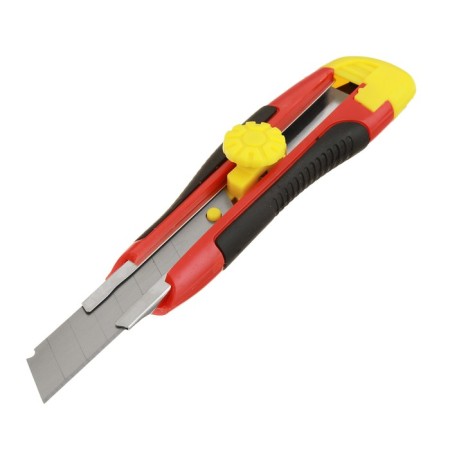 Universal knife "Remocolor", a rubberized case, a screw fixer, reinforced, 18 mm