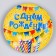 Disposable paper plate "Happy Birthday" candles and garland (set 6 pcs)
