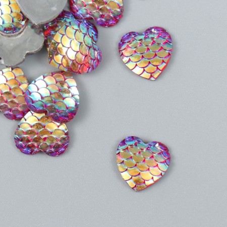 Decor for creativity Plastic "Scales wine color - heart" 1.2x1.2 cm