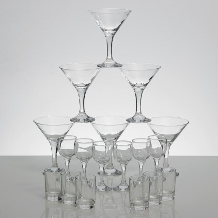 Mini-bar 18 objects: Martini 190 ml + glass 55 ml + pile 50 ml-3