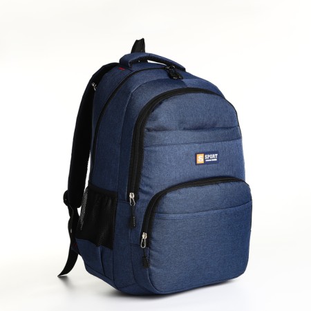 Youth backpack with lightning, 6 pockets, blue color-2
