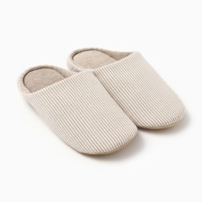 Women's slippers, eco size 36-37, color beige strip