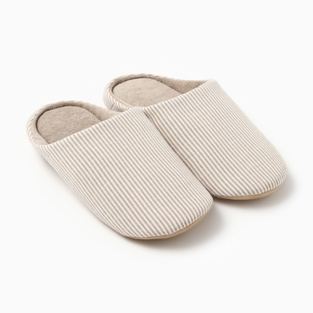 Women's slippers, eco size 36-37, color beige strip