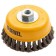 Denzel Ushm brush, 125 mm, M14, cup, twisted stainless steel. I wire 0.5 mm