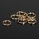 Double connective ring 0.9 cm (set 50 g, ± 310 pcs.) SM-1028, color gold