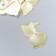 Decor for creativity metal, enamel "cat with a month" white 2.1x3 cm
