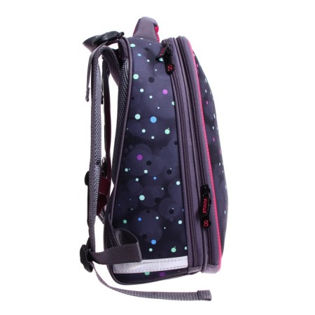 School backpack 38 x 30 x 16 cm, ergonomic back, stavia "cat + peas", gray-3