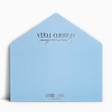 Envenue for Money Gift "Happy Year", house, software touch, embossing, 19 x 9.2 cm, New Year-3