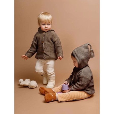 Sweater Children's Knitted Amarobaby Brush, height 68 cm, brown color-10