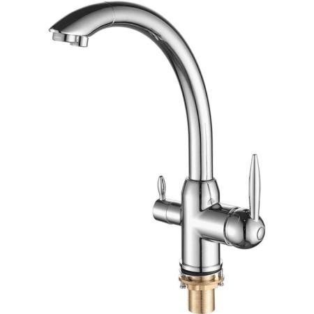 Fashun A4399 kitchen mixer, single -leaf, with output for drinking water, brass, chrome