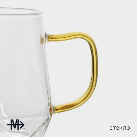 Glass mug Magistro "Ice", 320 ml, 11 × 9 × 9.5 cm-1