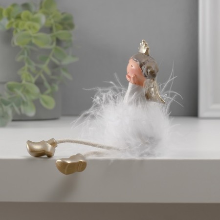 Souvenir Polystone "Angel-princessa gun Fluff shy with long legs" 8.5x5x4 cm-1