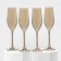 A set of glass glasses for champagne "Golden Honey", 160 ml, 4 pcs