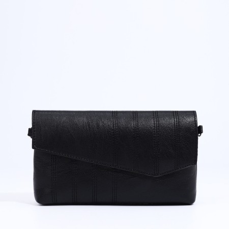 Bag-clate on magnet, long belt, black color