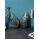 Set of figures "Wings", polystone, color silver