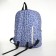 School backpack on lightning from textiles, 3 pockets, blue color