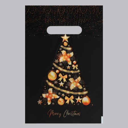 Package "Christmas tree", polyethylene with a cut pen, 20x30 cm, 30 μm set 20 pieces