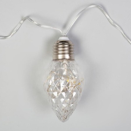 Garland “thread” 3 m with nozzles “bumps of cones”, ip20, transparent thread, 80 LED, white glow, 8 modes, 220 V-3