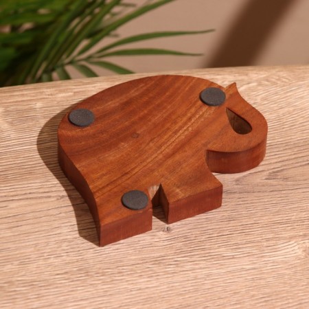 Puzzle-labyrinth "Elephant" 13x10 cm, tree shisham-4